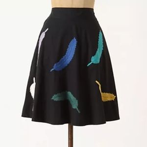 Anthropologie Girls From Savoy Feather Skirt 0
